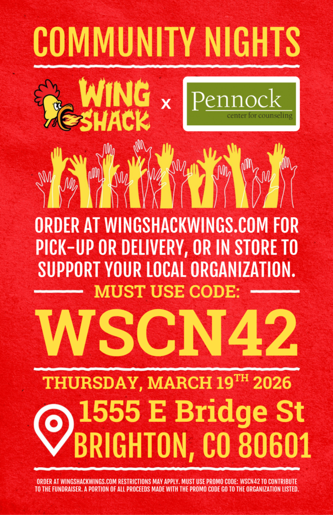flyer for Wing Shack Dine and Donate Event March 19 2026
